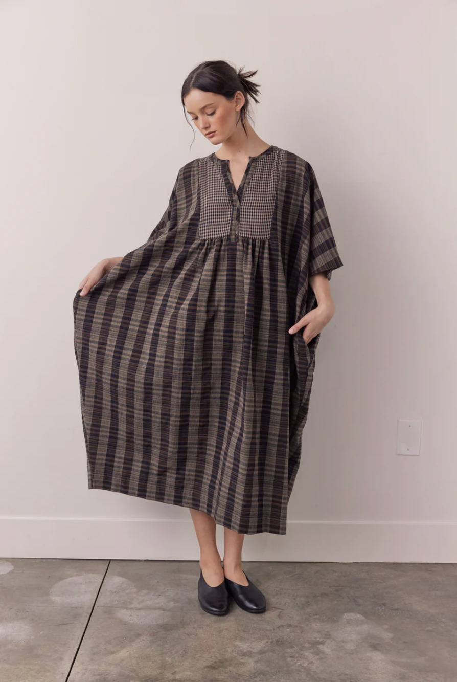 Amente Pullover Cotton Linen Blend Oversized Midi Dress XS/S - Picture 1 of 9